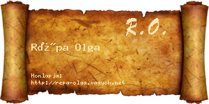 Répa Olga névjegykártya