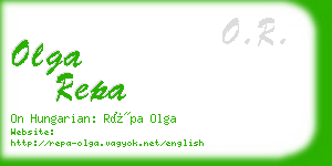 olga repa business card